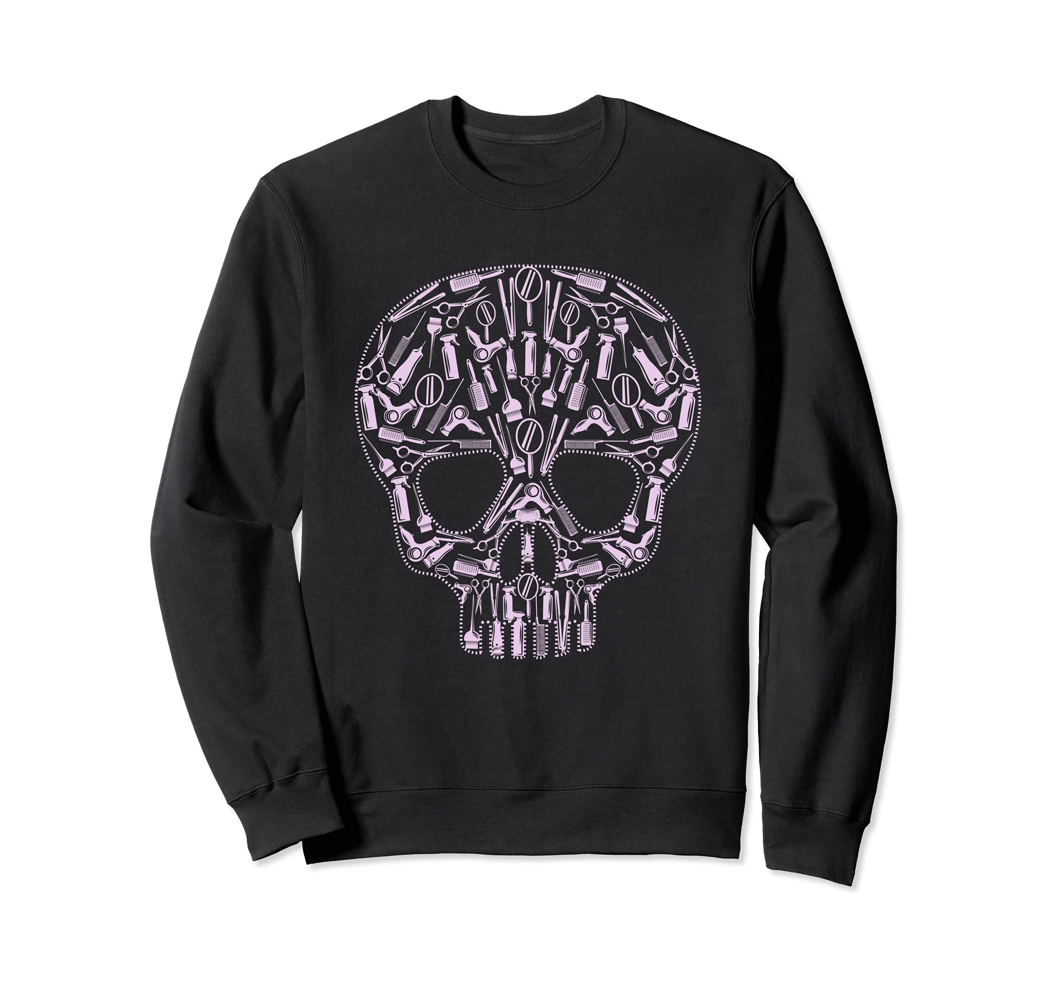 Barber Skull Tools Hair Dresser Shop Sweatshirt