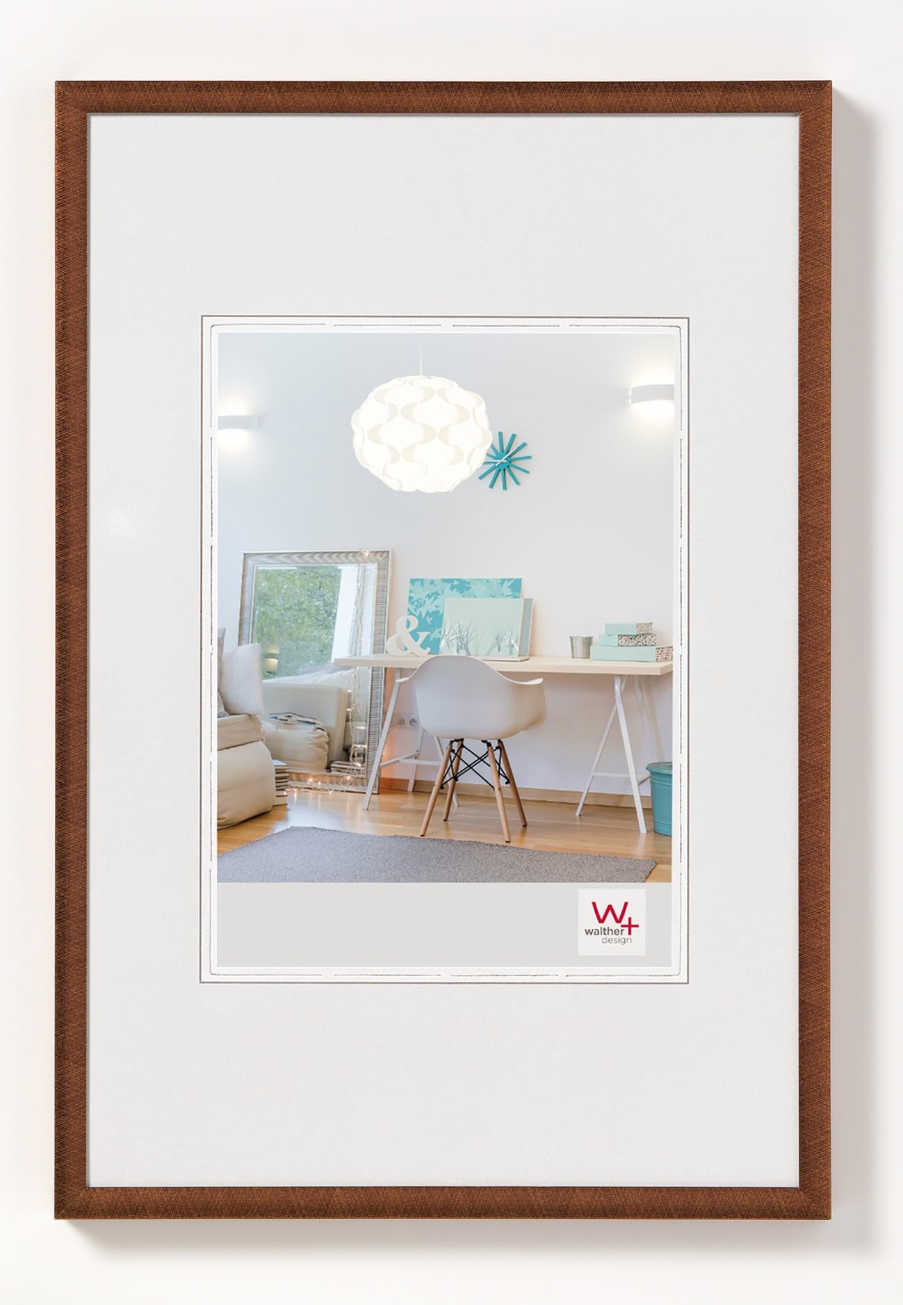 walther design Bilderrahmen bronze 50 x 70 cm New Lifestyle Kunststoffrahmen KV070J