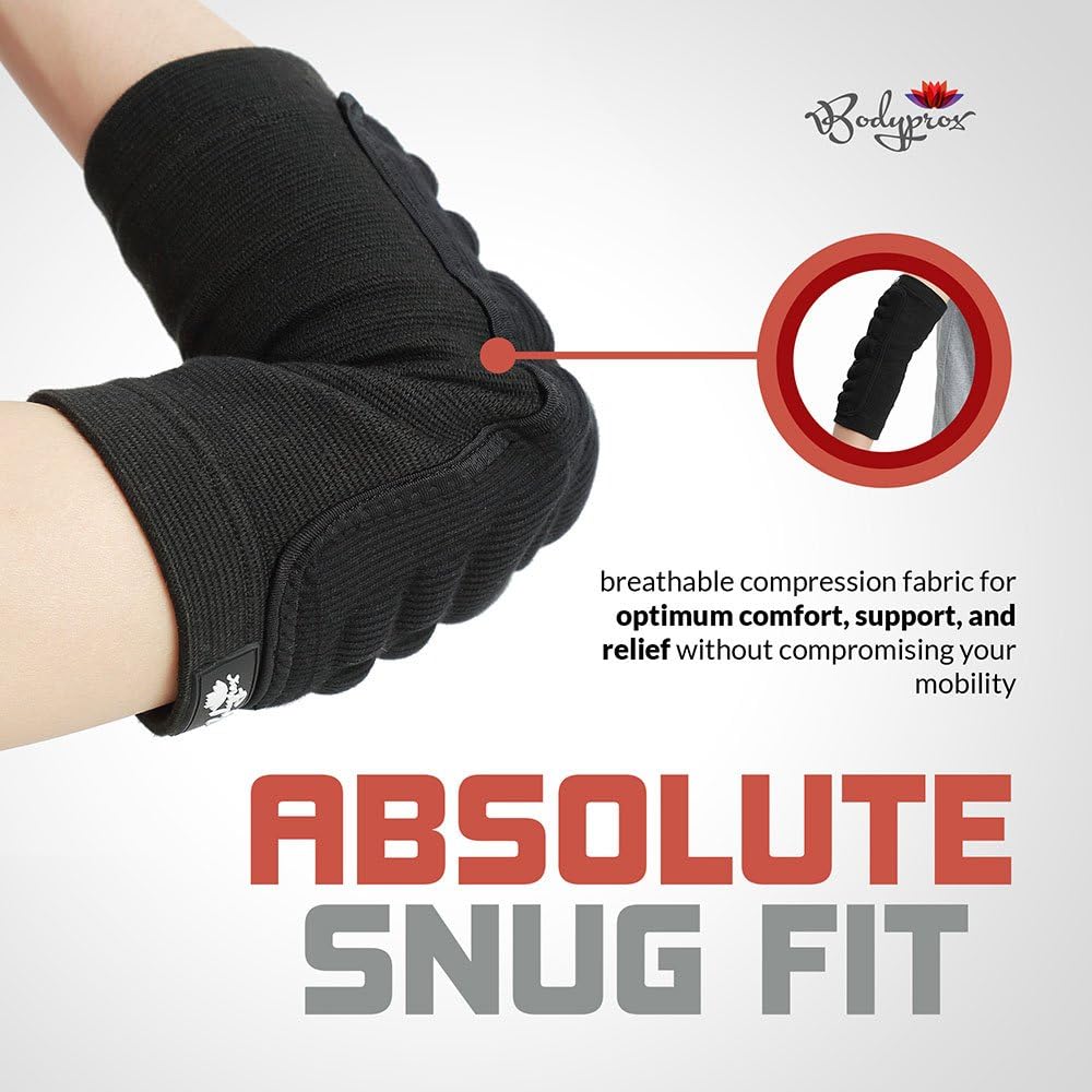 Bodyprox Elbow Protection Pads 1 Pair, Elbow Guard Sleeve : Sports & Outdoors