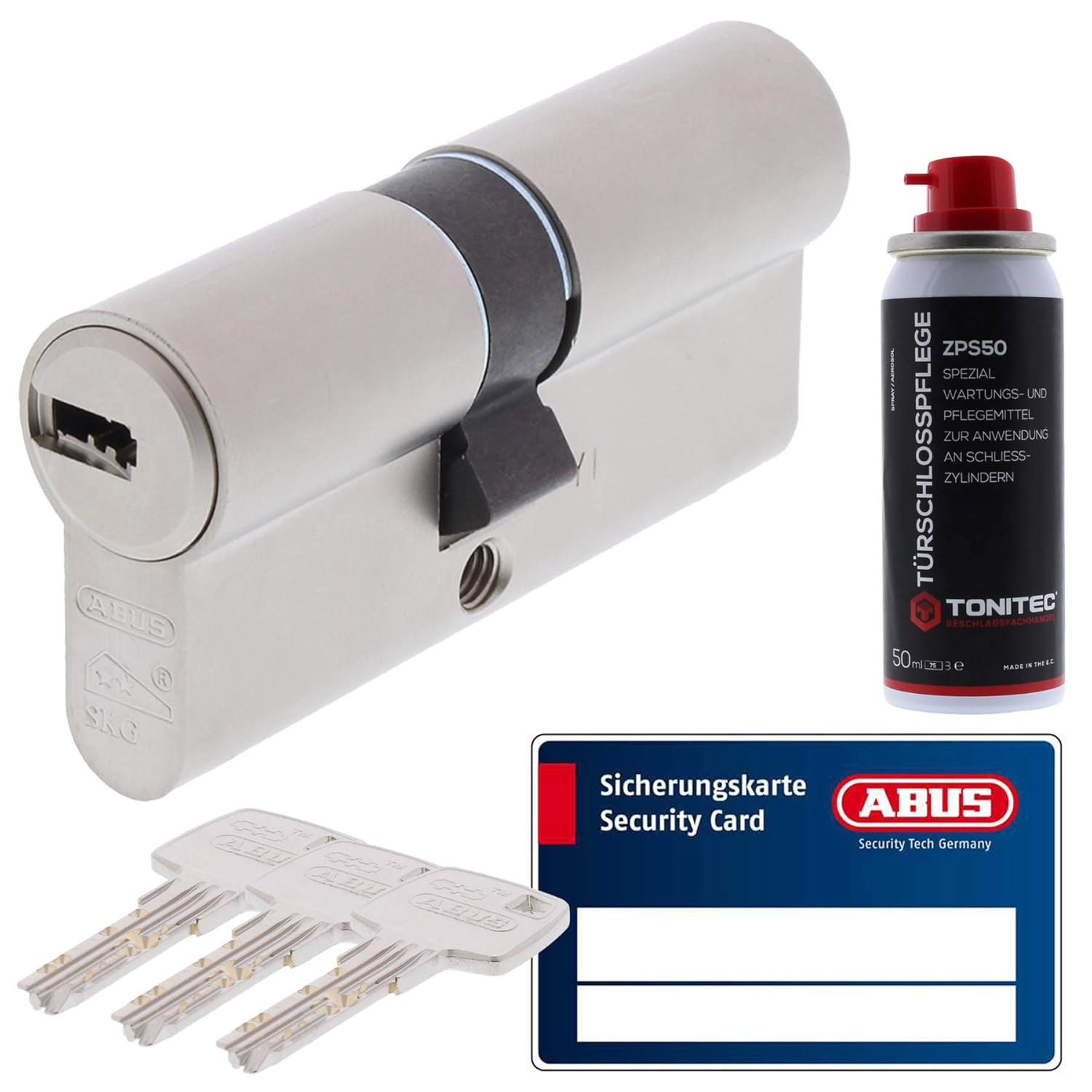ABUS Profilzylinder Schließzylinder EC660 Zylinderschloss mit 3 ...