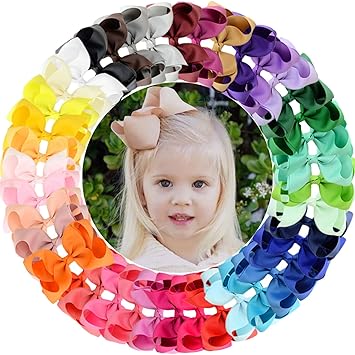 Amazon Com Alinmo 40 Colors 4 5 Boutique Grosgrain Ribbon Big