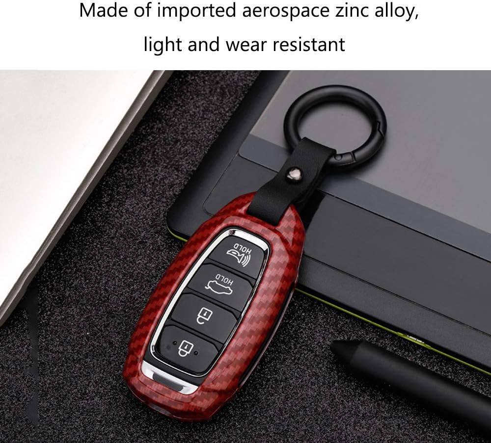 ontto Key Fob Cover for Hyundai Zinc Alloy Smart Key Case for Hyundai fista santa fe encino ix35 elantra Remote 3 Button Key Protector Holder Keyring Key Shell Starry color - Image 4