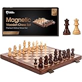 Chess Armory 15 inch Chess Set Magnetic - Premium Wooden Board Game with a Portable Wood Case and Secure Storage for Pieces,