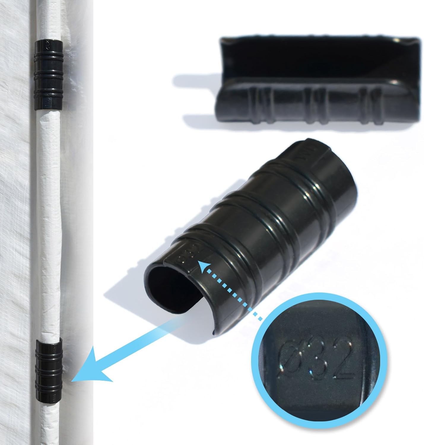 Amazon Com Benefitusa Black Snap Clamp For Pvc Pipe Greenhouse