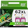Relcolor Remanufactured HP 61 XL Color Ink Cartridges - 2-Pack Replacement For HP Printers