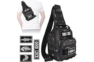 Dovesun Small Fishing Backpack, Waterproof Fly Fishing Sling Pack Tackle Bag with Tackle Boxes