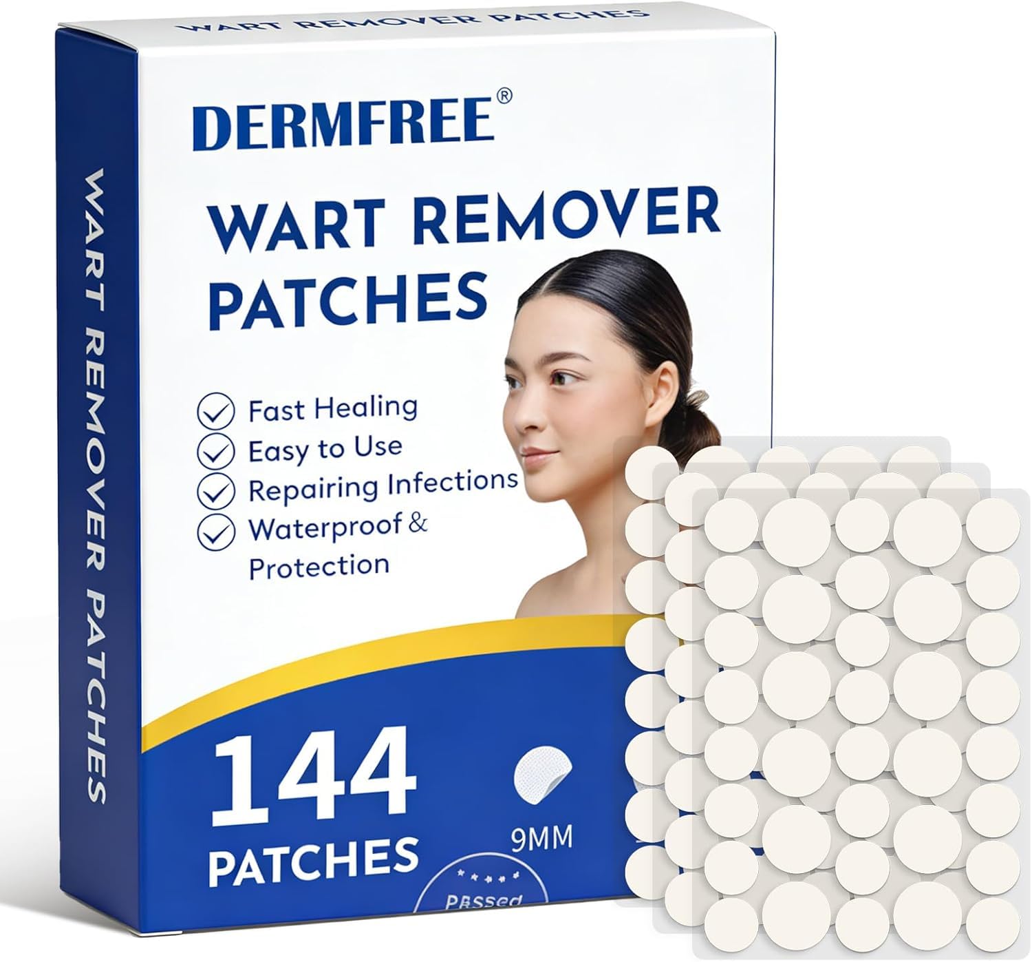 Sadkiss Maximum Strength Wart Remover Patches, Hydrocolloid Invisible White