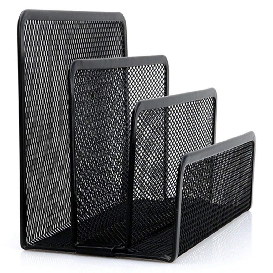 Ogquaton Black Mesh Office File Holder Organiser Paper Document Tray