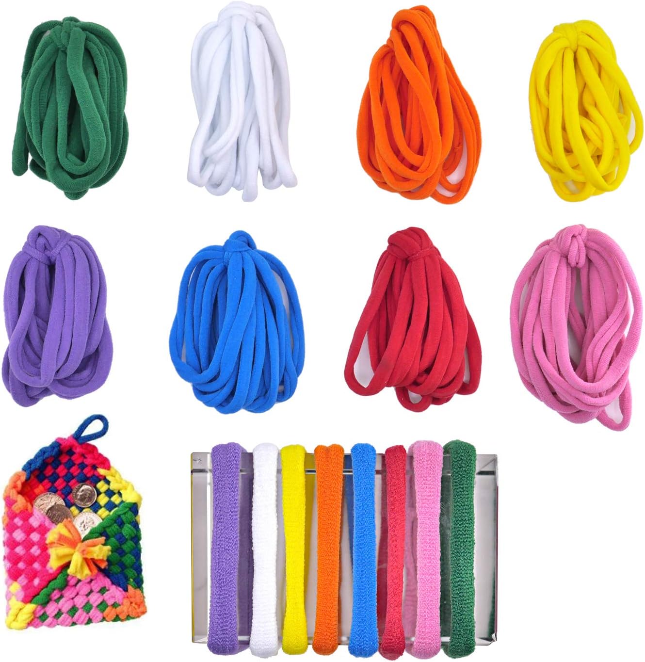 KRISMYA Kids Loom Loops Refills, 192 Pcs Loom Potholder