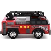 Mighty Fleet Toughest Minis 5" Fire Ladder Truck Toy w/Lights &amp; Sounds, Realistic Design &amp; Batteries Included - Age 3+