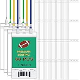 Patelai 60 Pcs Extra Large 4 x 8 Inch ID Badge Holders with Lanyard Bulk Clear Ticket Event Credential Badge Holders Waterproof ID Protector Sleeves for School Office Sporting Events Concert