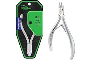 NGHIA Cuticle Nipper - D-03 JAW 14 | Stainless Steel | Durable and Sharp | Ergonomic Design | Grey Plated | Ideal for Salons and Home Use