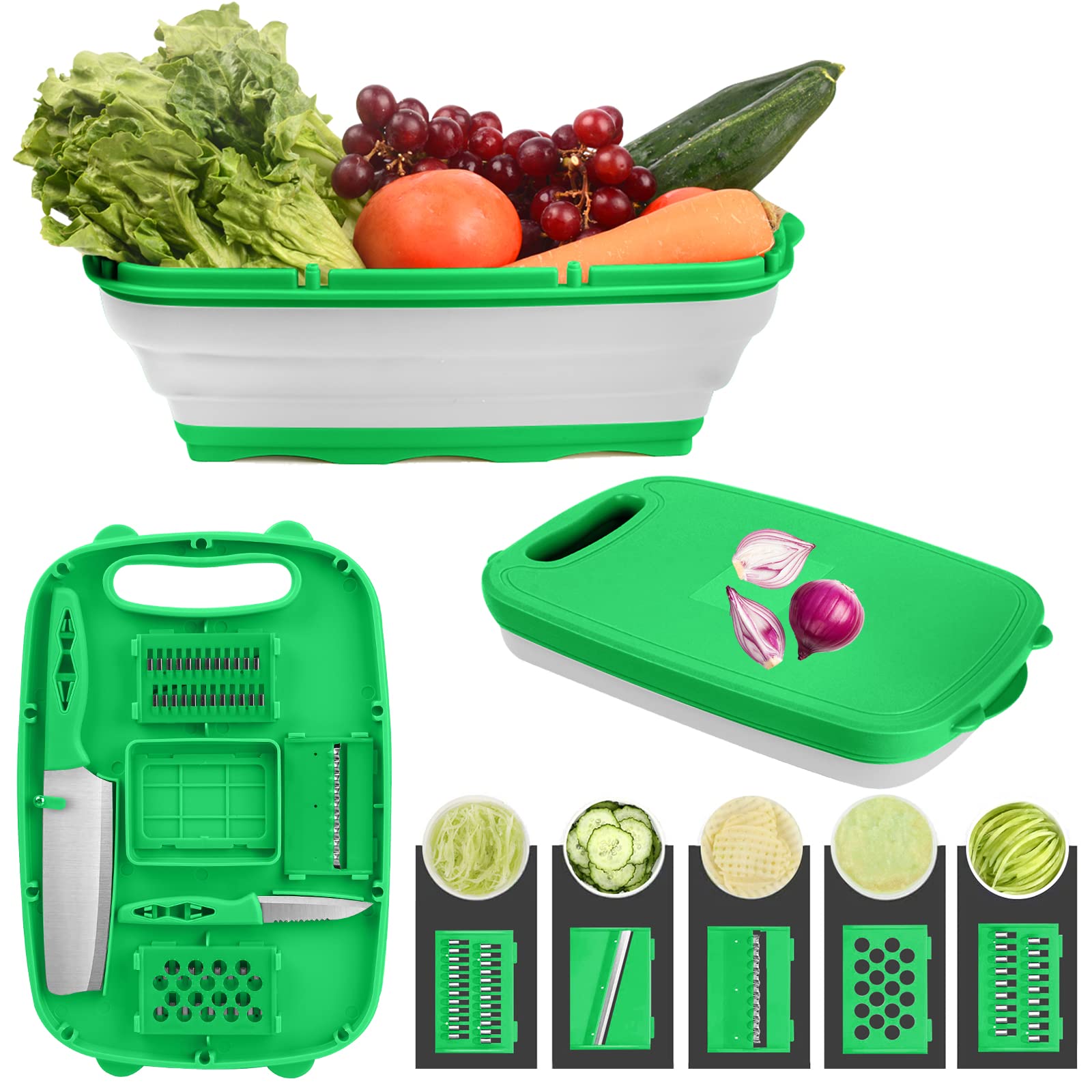 Gintan-Tabla-de-Cortar-Multifuncion-9-en-1-Tabla-Cortar-Cocina-Canasta-de-Drenaje-Plegable-con-5-Piezas-Rebanador-de