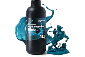 phrozen Aqua Hyperfine Photopolymer Resin for 9K, 12K or Higher Resolution 3D Printers, 405nm LCD UV-Curing 3D Printing with Low Shrinkage & Superior Precision, Smooth Surface Finish (Blue, 1KG)