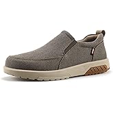 UPIShi Men's Slip On Arch Support Loafers Casual Orthopedic Plantar Fasciitis Relief Non Slip Canvas Comfortable Walking Shoes