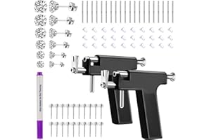 YASPIT Ear Piercing Gun Kit, 2Packs Ear Piercing Kit,Ear Nose Self Piercing Machine, Professional Body Piercing Kit with Earr