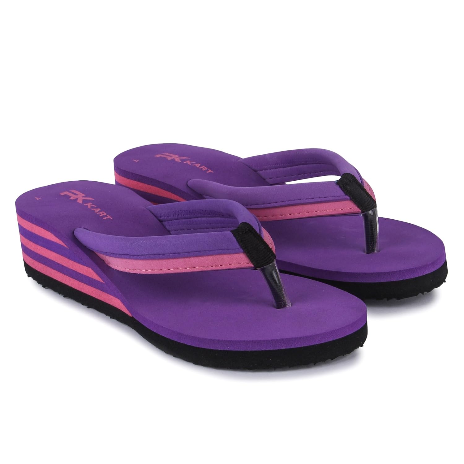 pkkart purple high heel comfort flipflop