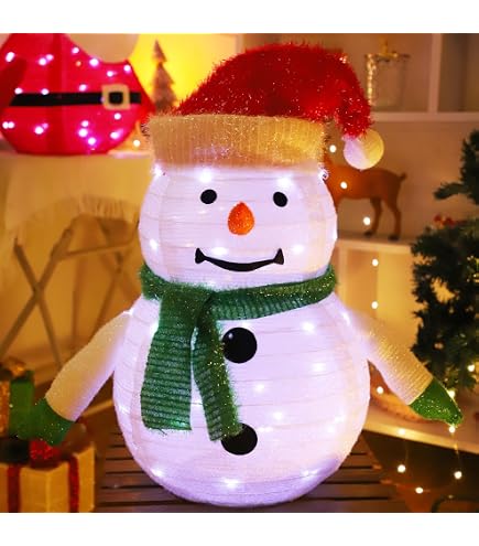 Amazon.com: FlashingBlinkyLights Color Changing LED Snowman Light