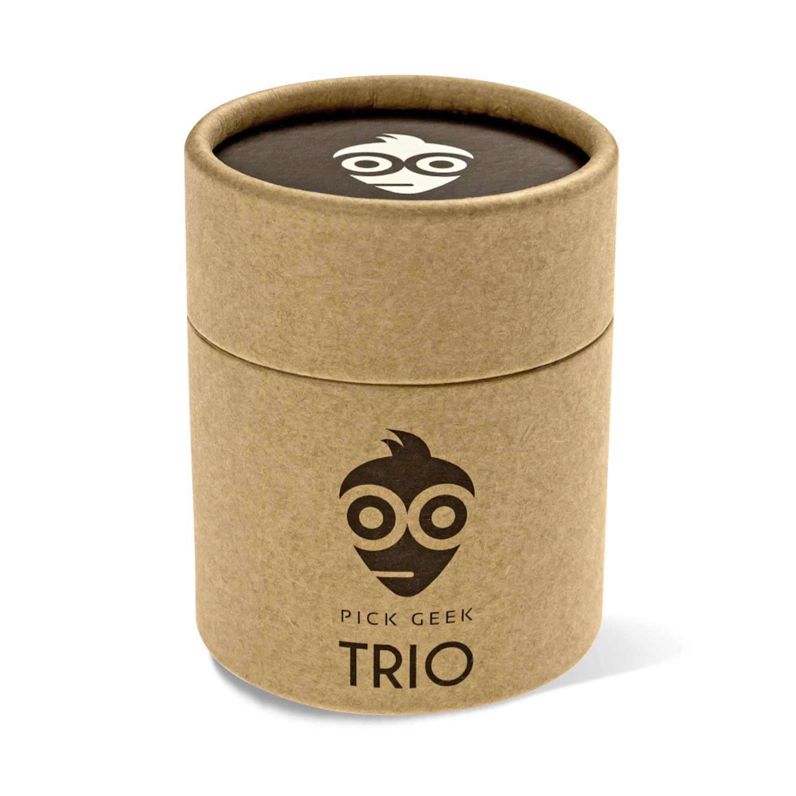 Pick Geek TRIO | 3 Sets of Premium Guitar Picks (Plectrums) | for Your Electric, Acoustic, or Bass Guitar | X Heavy, Heavy, Medium & Light | in 3 Metal Pocket 'Click Clack' Boxes