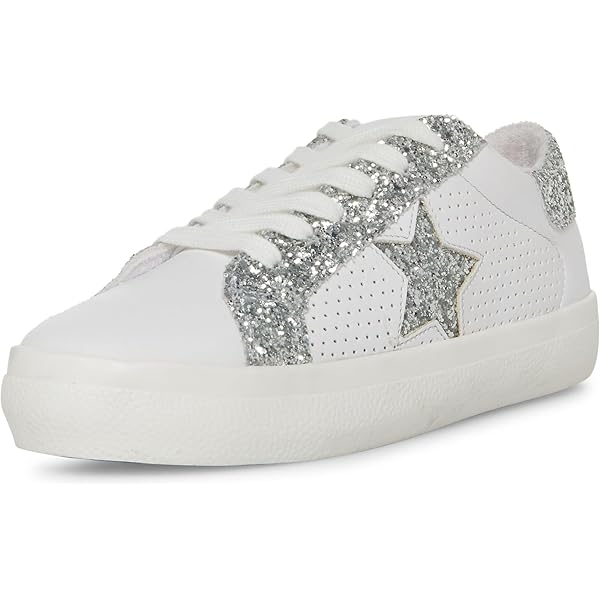 【Steve Madden】 カディン Steve Madden Catchme Platform Casual Shoes, White Patent