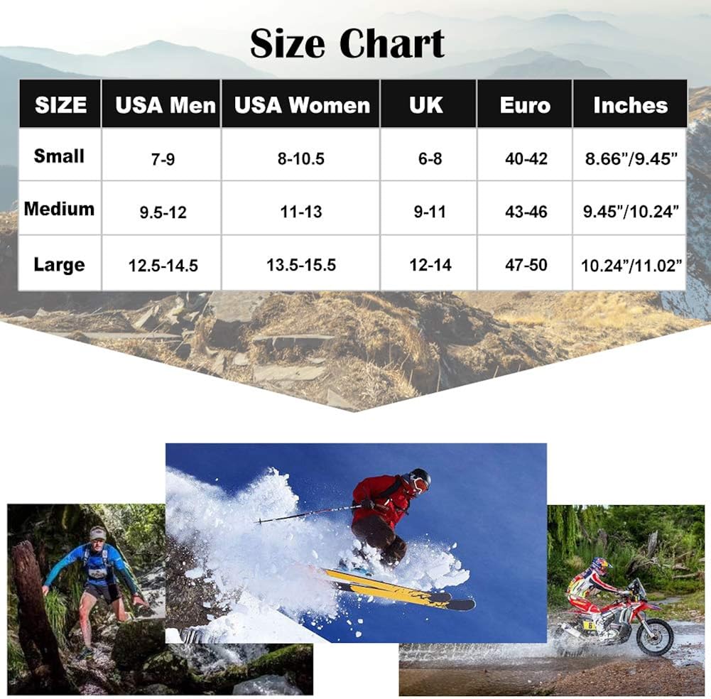 RANDY SUN 100% Waterproof Socks, Unisex Hiking Wading Trail Running Skiing Crew Socks : Clothing