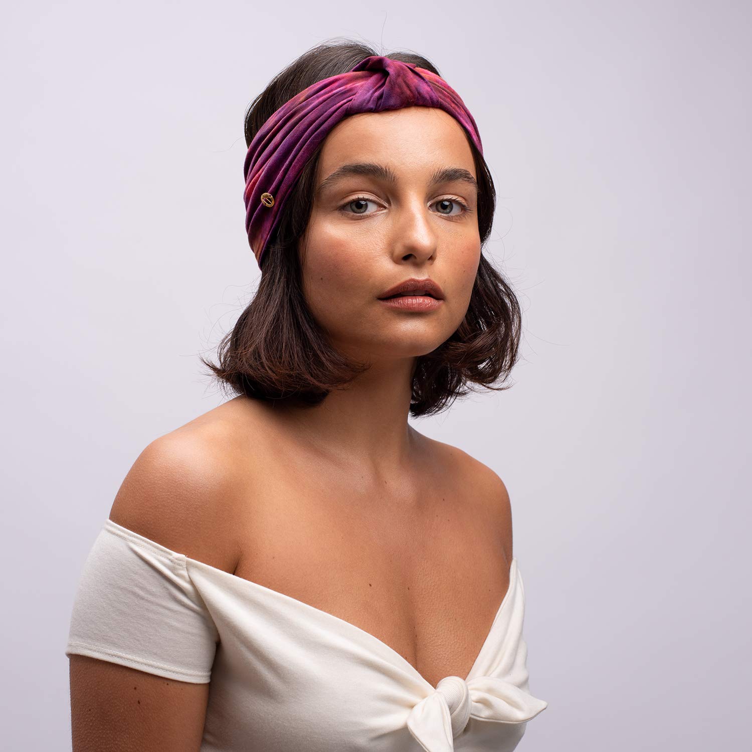 BLOM Original Tie Dye Headbands for Women. Traditionally dyed in Bali. Wear for yoga, fashion, working out, travel, or running. Wear wide turban knotted. Multi style design. Eco Fabric. (Passionfruit): Beauty