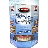Instant Smile Comfort Fit Flex Cosmetic Teeth, Natural Shade, Upper | Comfortable Upper Veneer for Extended Wear. Flexible Teeth Veneers for Men and Women. One Size Fits Most.