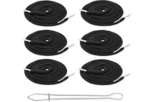 Mandala Crafts Black Drawstring Replacement Draw Cord for Sweatpants Waist - 6 55 Inch Cotton Round Drawstring Cord Hoodie St