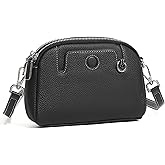 MFFOR Genuine Leather Small Crossbody Bags for Women, Cell Phone Shoulder Purses, Mini Wallet Handbags, Adjustable Strap