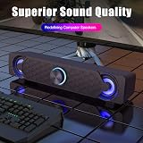 Smalody PC Speakers USB Soundbar with LED Lights, 5W Dual Driver view 2