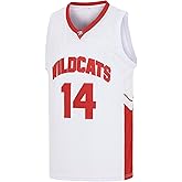 MEBRACS Wildcats Basketball Jersey for Men 14 Troy Bolton 8 Chad Danforth High School Jersey
