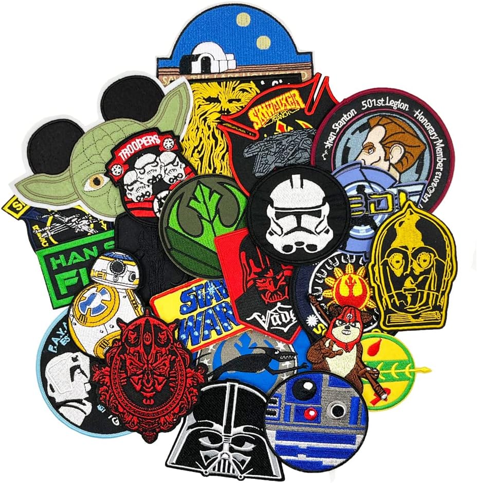 Mixed Media - 24pcs Movie TV Series Embroidered Iron On Patches