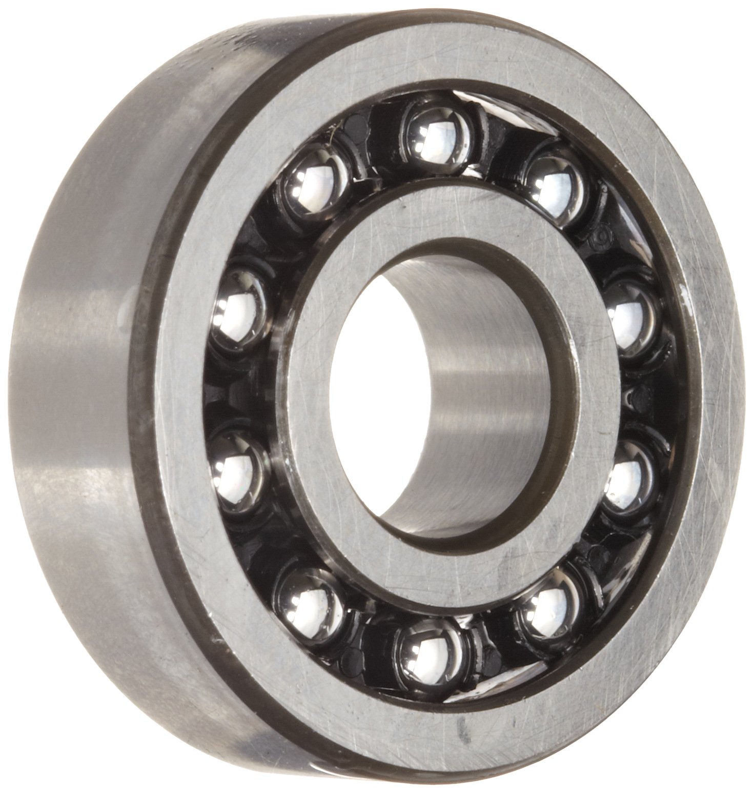 FAG 1205TV Self-Aligning Bearing, Double Row, Open, Polyamide/Nylon Cage, Normal Clearance, Metric, 25mm ID, 52mm OD, 15mm Width, 16000rpm Maximum Rotaional Speed, 750lbf Static Load Capacity, 2700lbf Dynamic Load Capacity