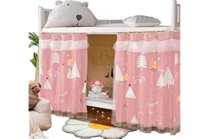 Qubanda Dorm Home Bunk Nets Bed Curtains Cloth Bed Canopy Blackout Students Curtain Shading Nets Breathable Dustproof Single Sleeper