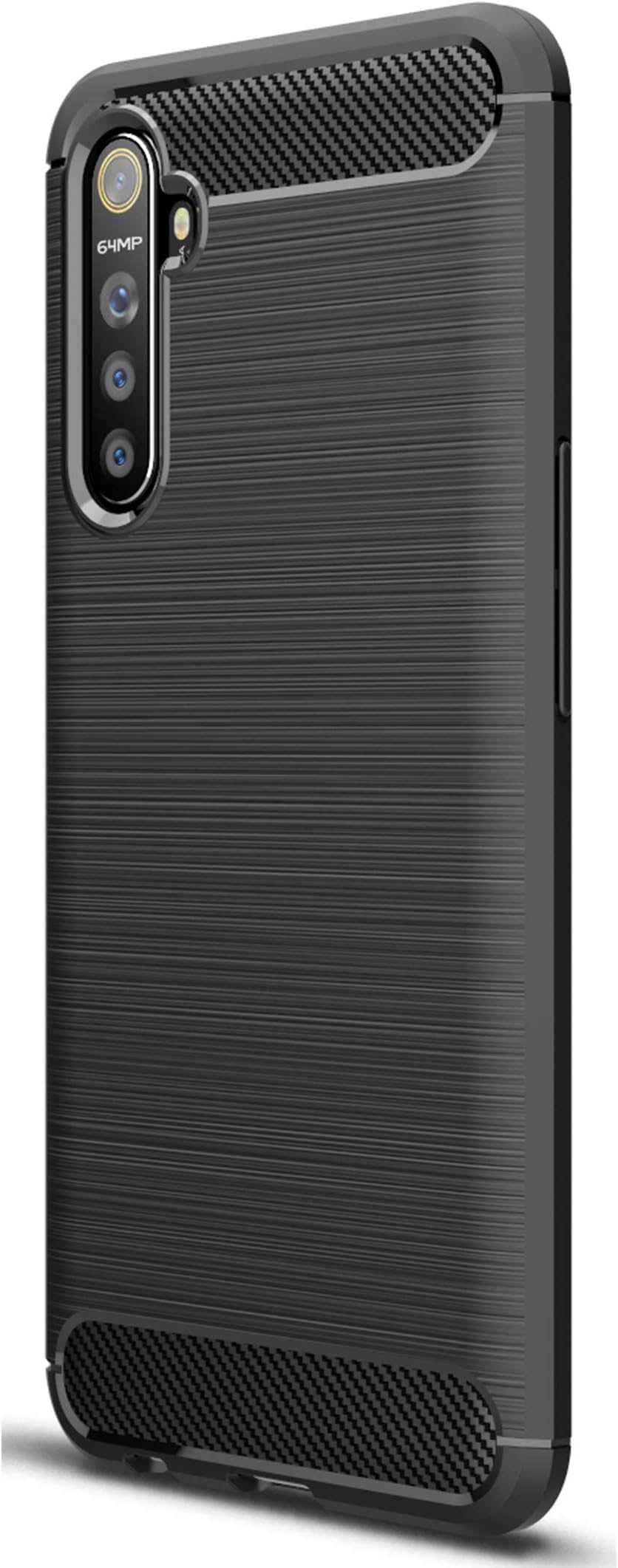 Xigua Oppo Realme XT Case, Ultra Light Slim Shockproof Carbon Fiber Carbon Fiber Anti Slip Scratch Resistant Protective Case Cover for Oppo Realme XT Protective Shell (Black)