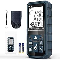 Laser Measure 165ft DT50 Laser Distance Meter 50M, Portable Handle Digital Measure Tool Range Finder, Larger Backlit LCD 4 Li