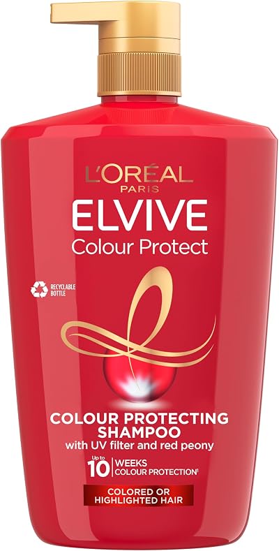 L’Oréal Paris Elvive Colour Protect XL Shampoo 1L Red Peony UV Filters
