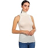 EGI ® Luxury Wool Silk Turtleneck/Mockneck Sleeveless Top. Proudly Made in Italy.