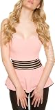 Blusa Top Push Up Con Spalline, Business Tunica, Senza Maniche, Taglie 36-42, Nera