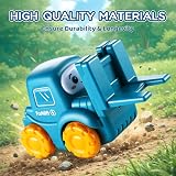 lerrbo 6 PCS Cartoon Truck Toys with Cranes for Toddlers 1 2 3 Years view 3