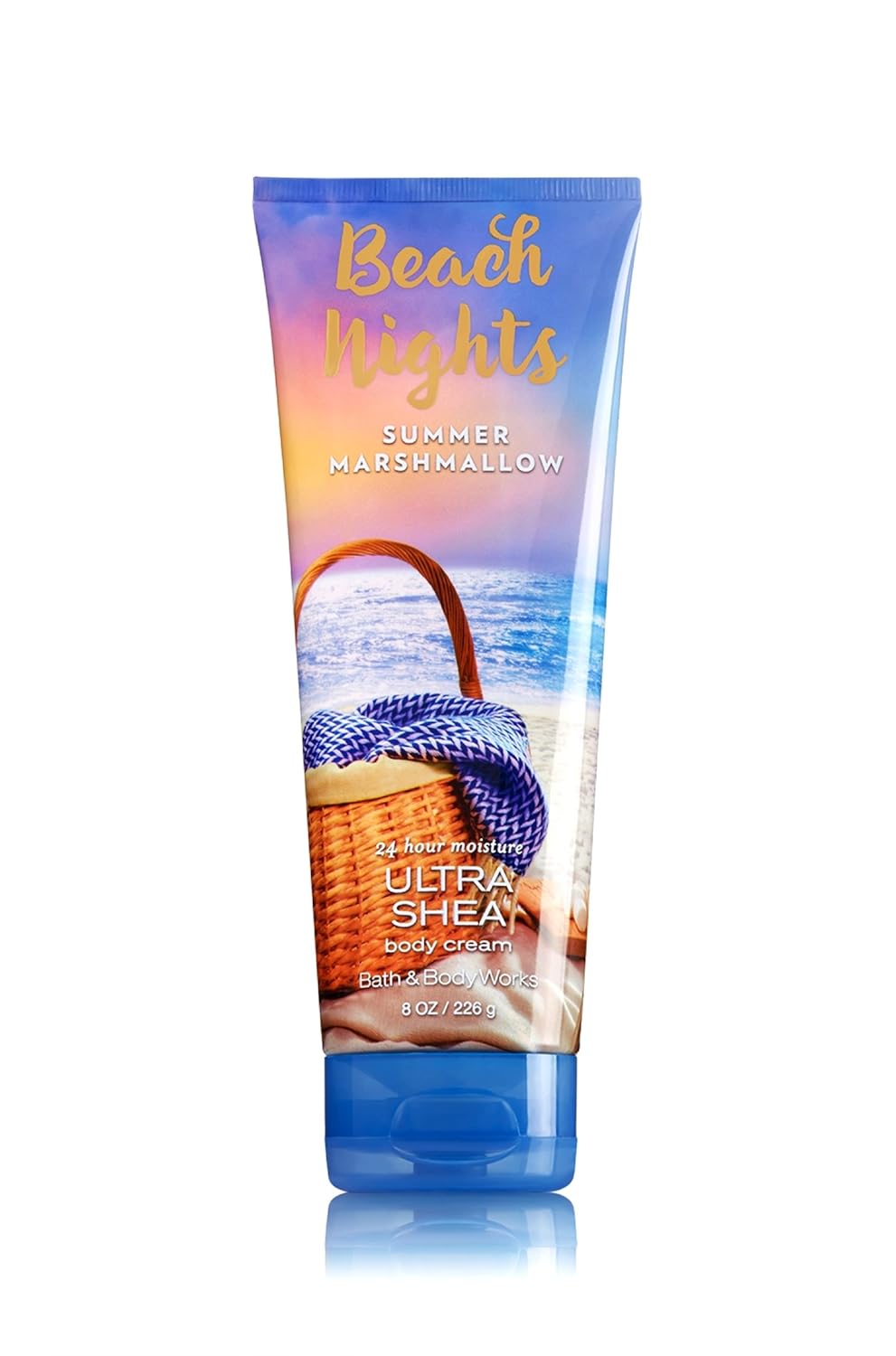 Bath Body Works Beach Nights Summer Marshmallow Ultra Shea Triple Moisture Body Cream 8 Ounce Hand Body Lotion