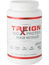 TREIGN ISO Low Carb Protein Powder, Whey + Casein Protein Blend for Men & Women. Gluten-Free Protein and Soy Free. Keto Friendly. Post Workout or Meal Replacement, Made in USA