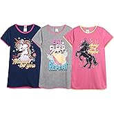 Angel Face Girls Nightgowns - 3 Pack Soft Short Sleeve Nightgown Girls Pajamas - Cozy Cute Sleep Dress Pajamas