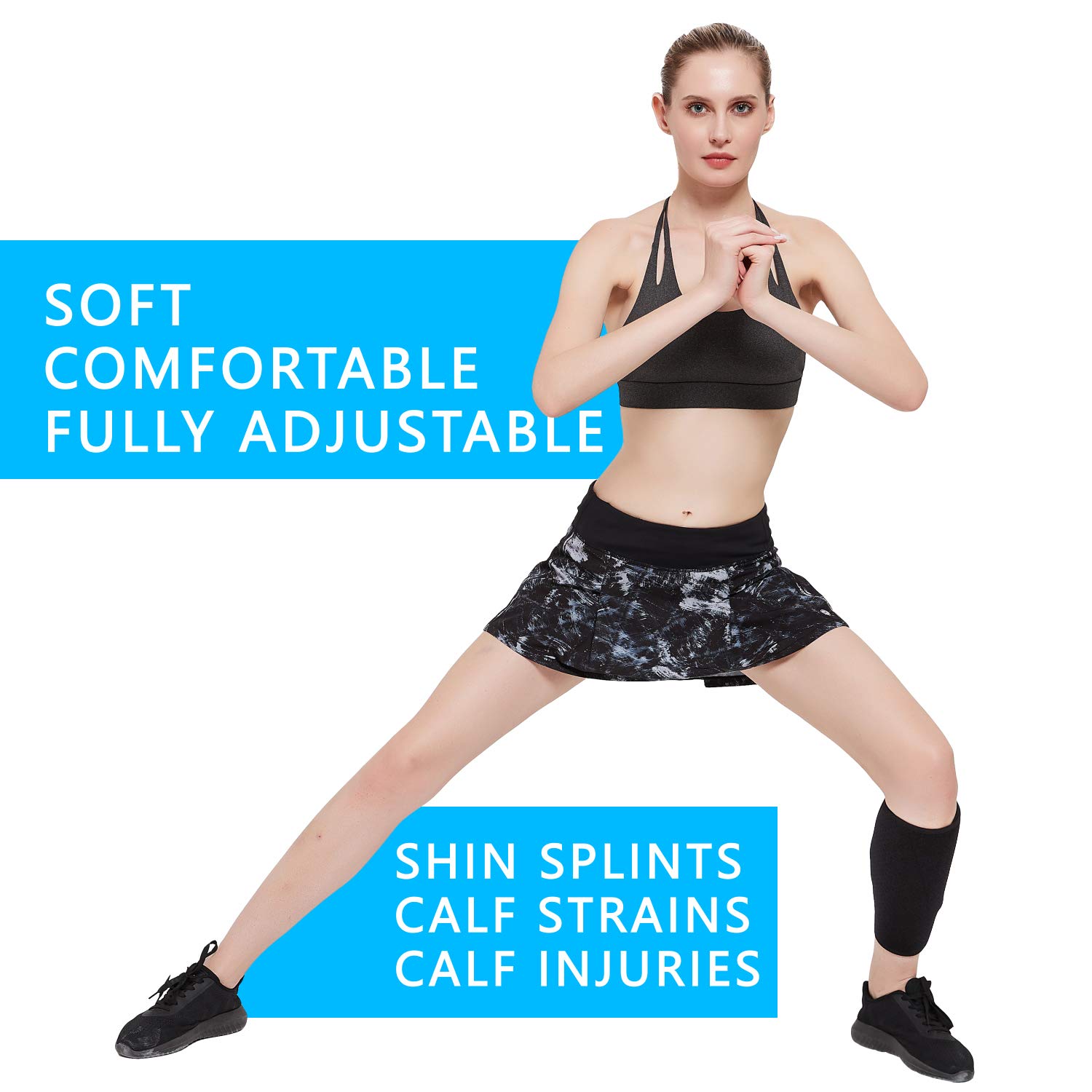 ClevissBrace Calf Support Brace for Torn Calf Muscle, Adjustable Shin Splint for Strain, Sprain, Pain Relief, Tennis Leg, Injury Neoprene Lower Leg Calf Compression Wrap, Calf Sleeve for Men and Women: Industrial & Scientific