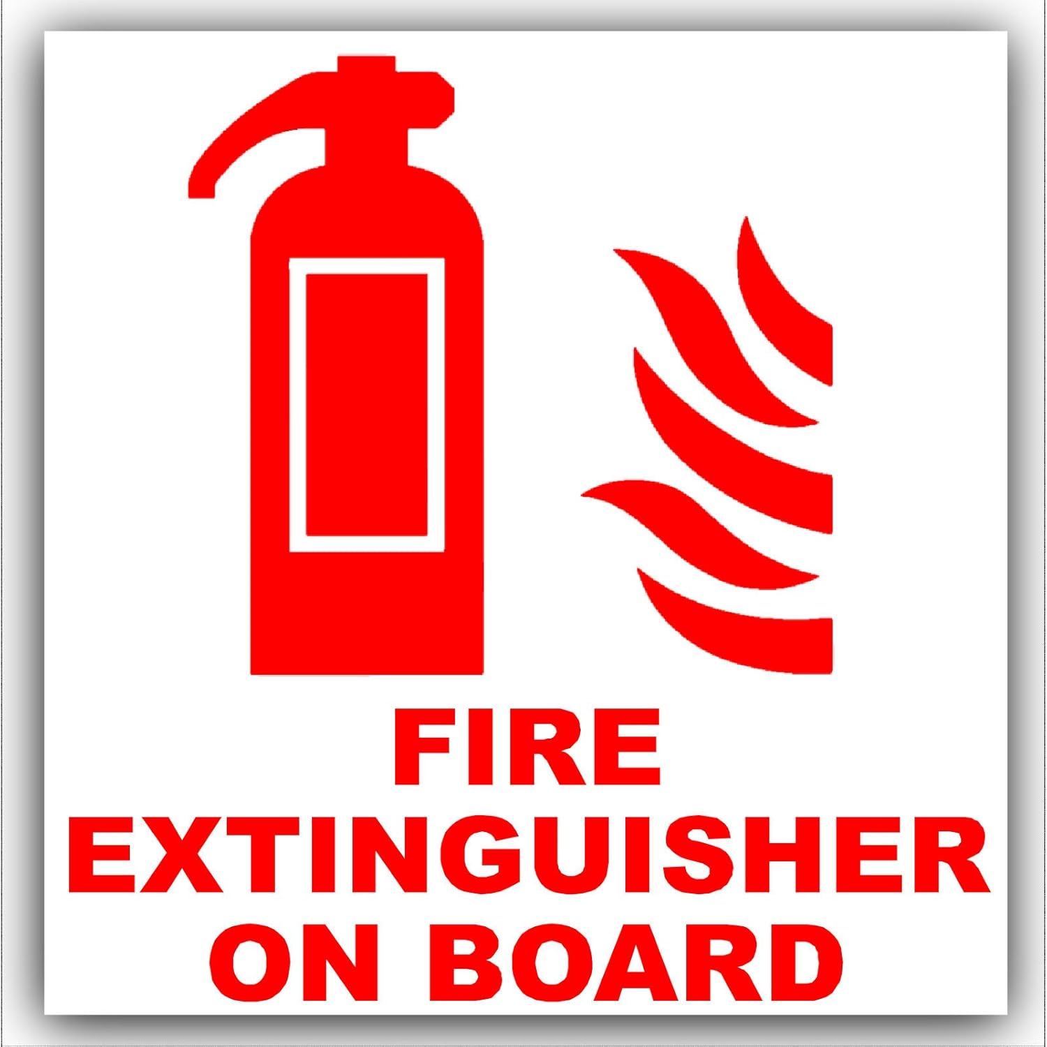Fire Extinguisher on Board Safety Sticker Automotive