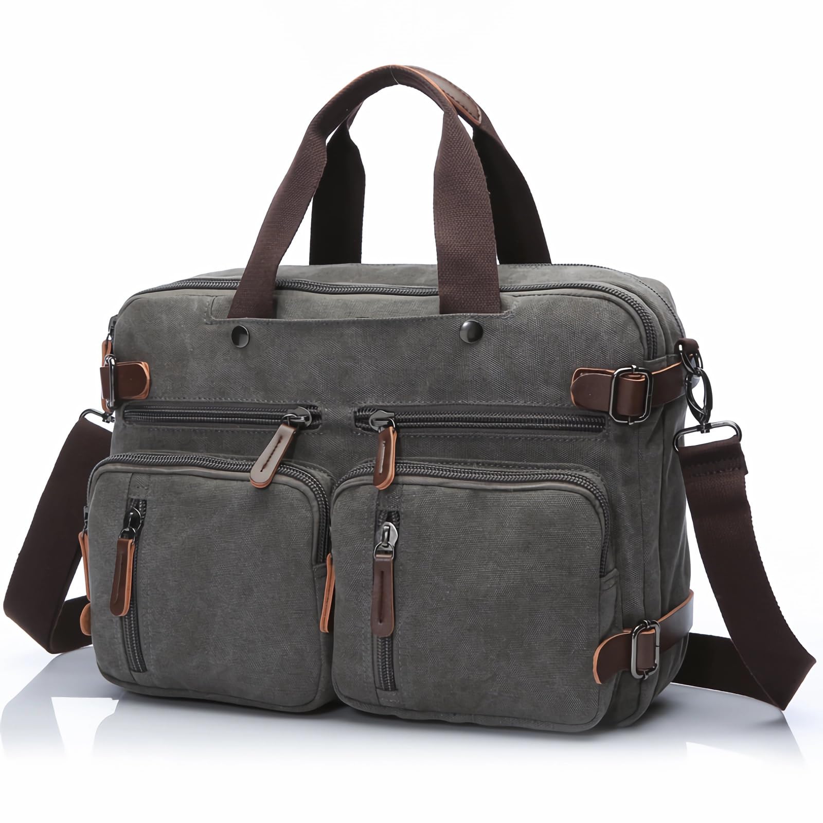 Photo 1 of (used)(see images) Saddhu Laptop Tote Bag for Women Men 16 Inch 3 in 1 Convertible Messenger Briefcase Shoulder Handbag for Work Bussiness Grey