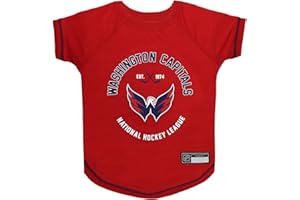 PETS FIRST NHL Washington Capitals Tee Shirt for Dogs & Cats, Medium. - Are You A Hockey Fan? Let Your Pet Be An NHL Fan Too!
