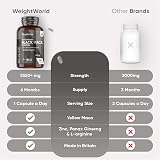 WeightWorld Maca Root Capsules 5550mg 180 Caps 6 Months L-Arginine Ginseng Zinc view 3