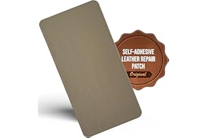 MastaPlasta Self-Adhesvie Premium Leather Repair Patch - Beige 8" x 4" (20 x 10 cm). Instant Upholstery-Quality Patch for Sofas, Car Interiors, Bags, Vinyl & More