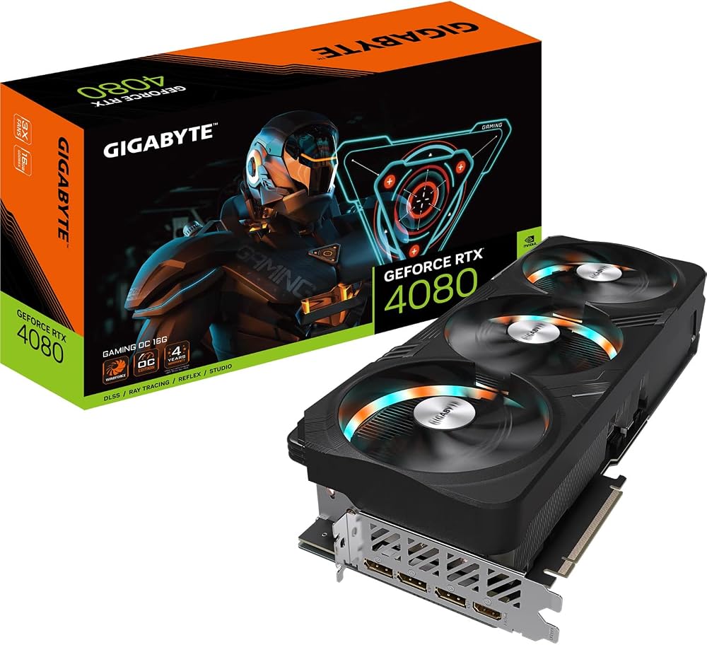 Gigabyte RTX 4080 GAMING OC 16GB GDDR6X PCI-E 4.0 GPU Core 2535MHz RGB